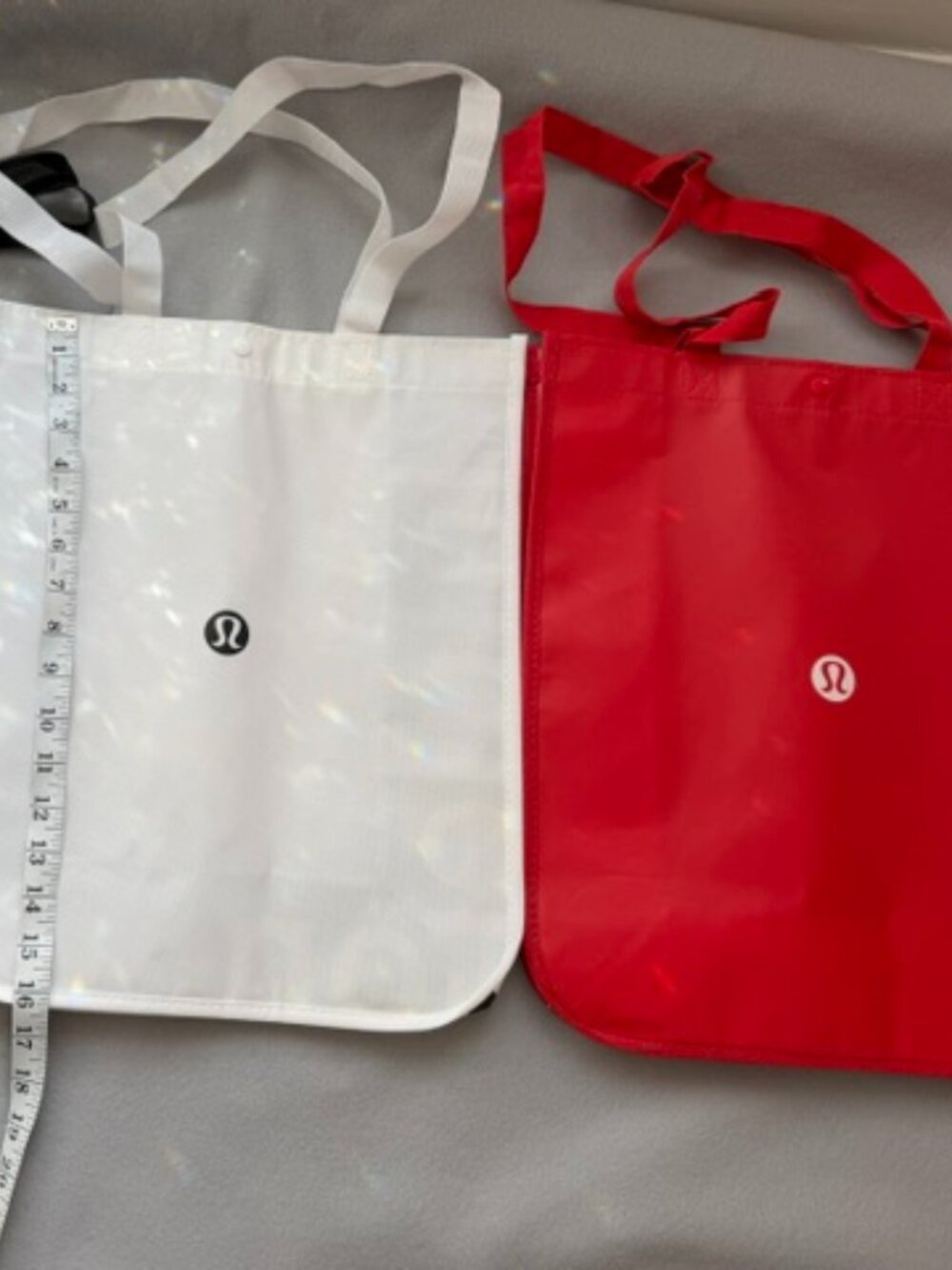Lululemon Reusable bags.  Totes Reusable set of 3 large bags